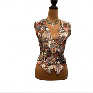 Clio Multicolor Artistic Women's Tapestry Teacher Vest